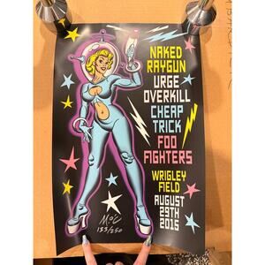 Wrigley Field Concert Foo Fighters Cheap Trick Mitch O'Connell Poster